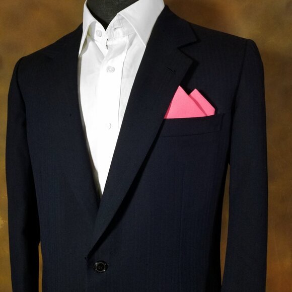 New - Magenta Pink Cotton Pre-Folded Pocket Square Handkerchief Insert - Picture 6 of 7